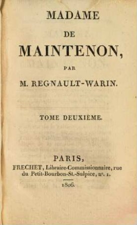 Madame de Maintenon. 2