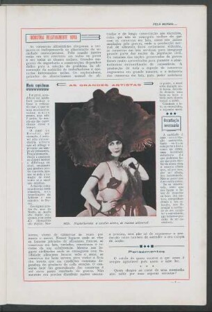 As grandes artistas : Mlle. Napierkowska