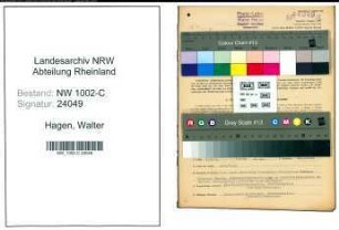 Entnazifizierung Walter Hagen, geb. 03.12.1909 (Fotolaborant)