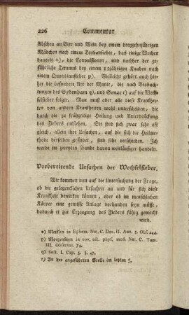 Vorbereitende Ursachen der Wechselfieber.