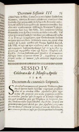 Sessio IV. Celebrata die 8. Mensis Aprilis 1546.