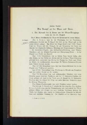 Zweites Kapitel. Der Kampf an der Maas und Aisne.