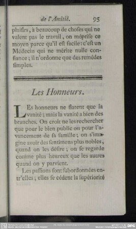 Les Honneurs