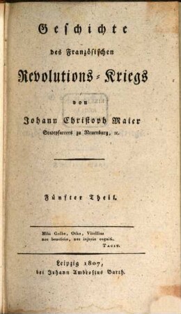 Geschichte des französischen Revolutions-Kriegs, 5