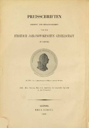 Das erste Auftreten der deutschen Sprache in den Urkunden