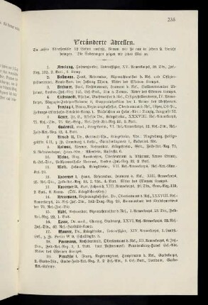 235-236, Veränderte Adressen