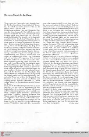 48: Die neue Stunde in der Kunst