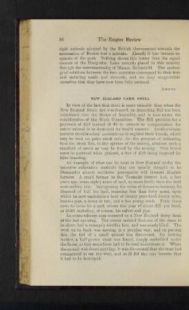 New Zealand Farm Notes.