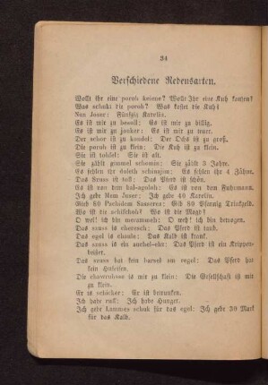 Verschiedene Redensarten.
