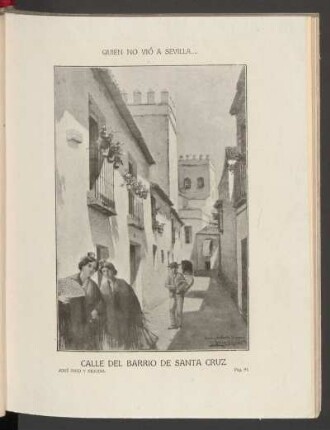 Calle del Barrio de Santa Cruz - [Dibujo]