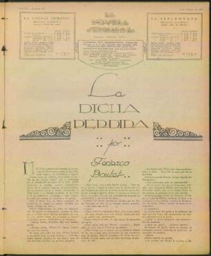 1927011507: La dicha perdida