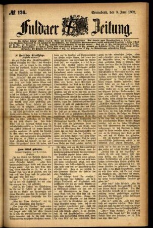 Ausgabe vom Samstag, den 03. Juni 1882.