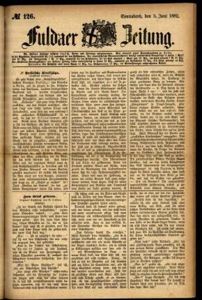 Ausgabe vom Samstag, den 03. Juni 1882.