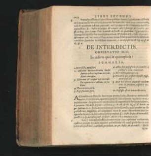 De Interdictis. Observatio XCVI. - XCVII.