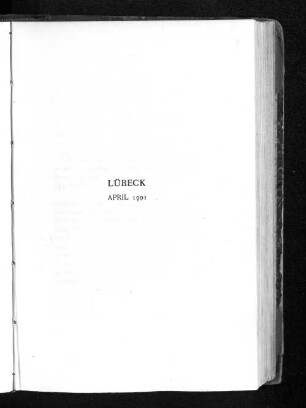 Lübeck April 1901