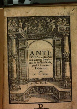 Antilogiarvm Martini Lutheri Babylonia