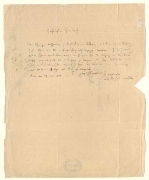 Brief von Johannes Müller an Leopold Voss