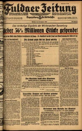 Ausgabe vom Montag, den 12. Januar 1942.