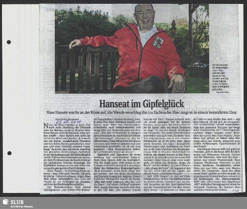 Hanseat im Gipfelglück : Hans Hansen wuchs an der Küste auf, die Wende verschlug ihn ins Sächsische
