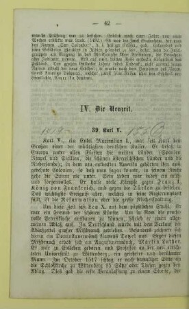 IV. Die Neuzeit