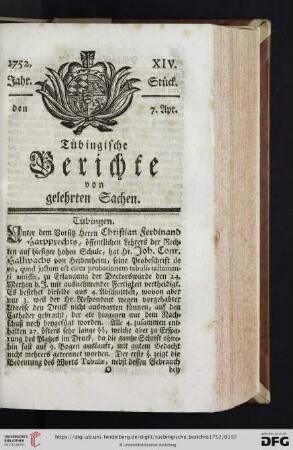 [XIV.-XVII. Stück] (April 1752)