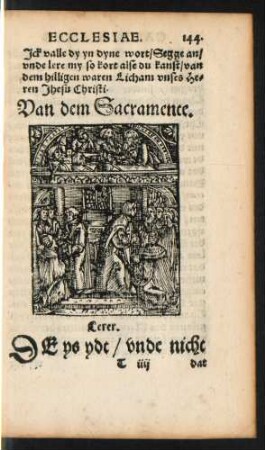 Van dem Sacramente.
