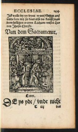 Van dem Sacramente.