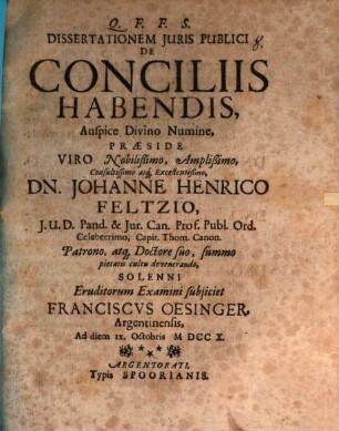 Diss. iuris publ. de conciliis habendis