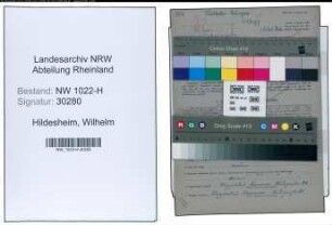 Entnazifizierung Wilhelm Hildesheim , geb. 05.05.1889 (Bandwirker)