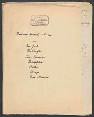 Bd. VII: Nordamerikanische Museen in New York, Washington, San Francisco, Philadelphia, Boston, Chicago, Essex Museum