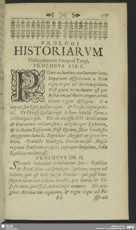 Prologi Historiarum Philippicarum Pompeii Trogi