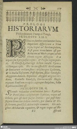 Prologi Historiarum Philippicarum Pompeii Trogi