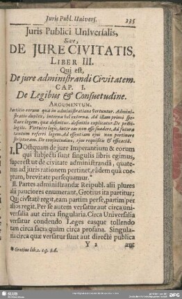 Liber III. Qui est, De iure administrandi Civitatem