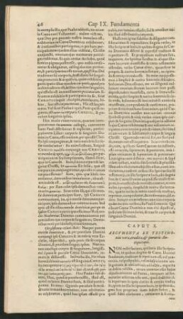 Caput X. Argumenta Ex Testimoniis verae, eruditae, & purioris Antiquitatis.