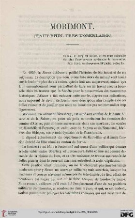 2.Ser. 4.1865/66: Morimont (Haut-Rhine, prés d'Oberlarg)