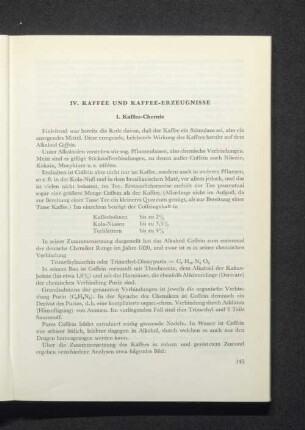 IV. Kaffee und Kaffee-Erzeugnisse