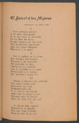 El boicot a las mujeres : Dedicado al sexo feo