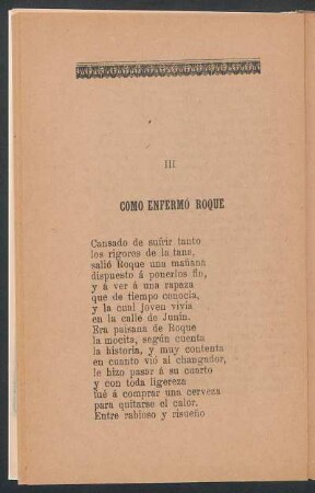 III - Como enfermó Roque