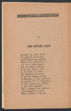 III - Como enfermó Roque