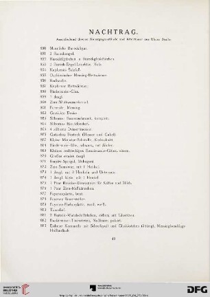 Nachtrag (Nr. 850-916)