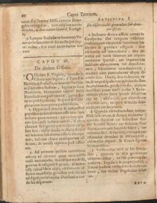 Caput III. De divino Officio.