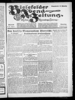 Bielefelder Abend-Zeitung. 1923-1924