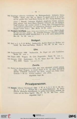 Privatpersonen (Nr. 712-737)
