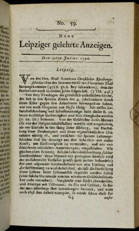 No. 59. Den 23ten Julius 1790.