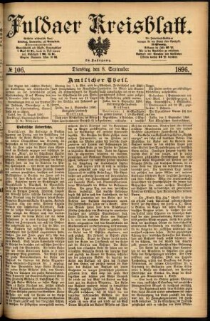 Ausgabe vom Dienstag, den 08. September 1896.