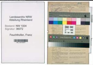 Entnazifizierung Franz Feuchthofen , geb. 18.03.1880 (Schlosser)