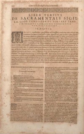 Liber Tertivs. De Sacramentali Sigillo, Qvod Confessarivs Servare Tenetvr Peracta Sacramenti Poentitentiae Administratione.