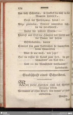 Grabschrift eines Schreibers