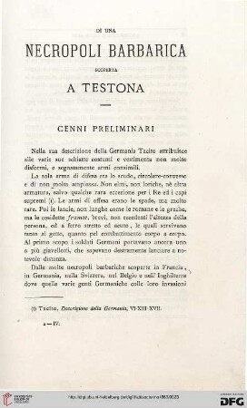 4: Di una necropoli barbarica scoperta a Testona