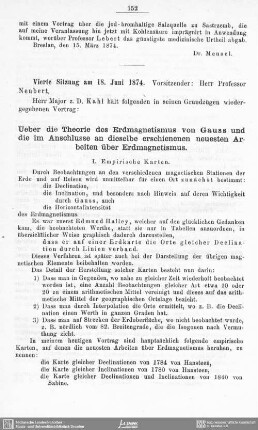 Ueber die Theorie des Erdmagnetismus von Gauss und die im Anschlusse an dieselbe erschienenen neuesten Arbeiten über Erdmagnetismus